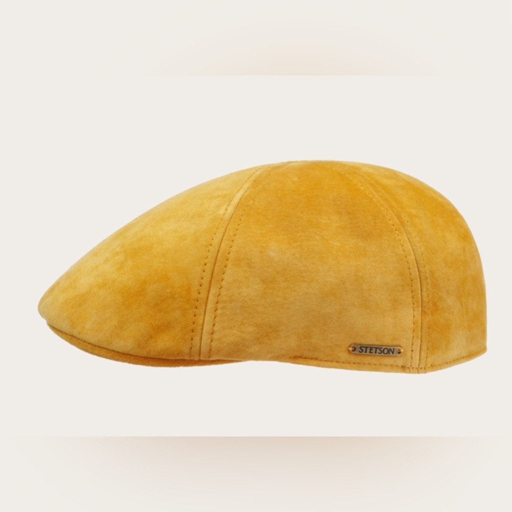 EUC Stetson Texas Pigskin Mustard Yellow Gatsby Hat